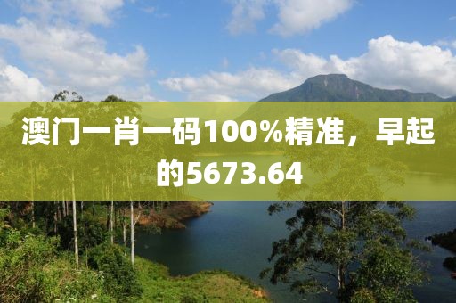 澳门一肖一码100%精准，早起的5673.64