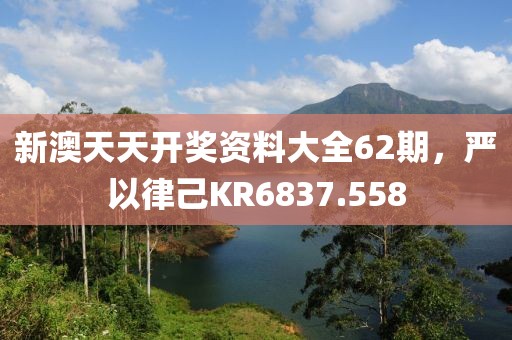 新澳天天开奖资料大全62期，严以律己KR6837.558