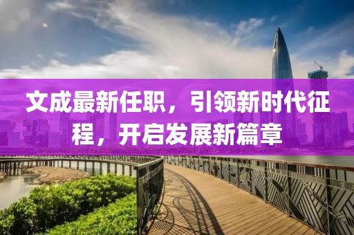 文成最新任职，引领新时代征程，开启发展新篇章