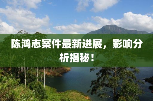 陈鸿志案件最新进展，影响分析揭秘！