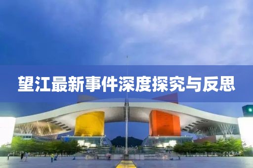望江最新事件深度探究与反思