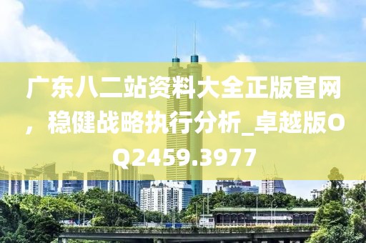 广东八二站资料大全正版官网，稳健战略执行分析_卓越版OQ2459.3977