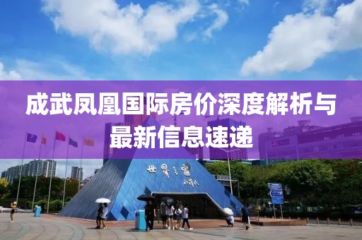 成武凤凰国际房价深度解析与最新信息速递
