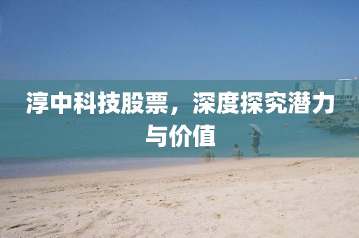 淳中科技股票，深度探究潜力与价值