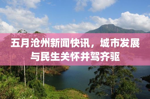 五月沧州新闻快讯，城市发展与民生关怀并驾齐驱