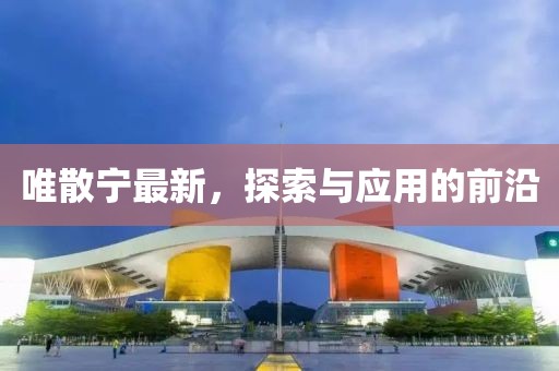 唯散宁最新，探索与应用的前沿