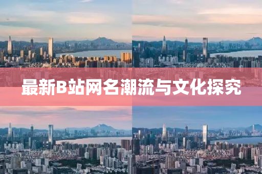 最新B站网名潮流与文化探究