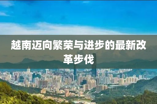 越南迈向繁荣与进步的最新改革步伐