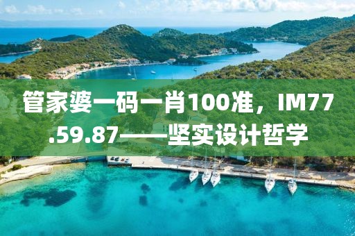 管家婆一码一肖100准，IM77.59.87——坚实设计哲学