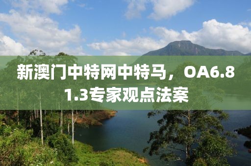 新澳门中特网中特马，OA6.81.3专家观点法案